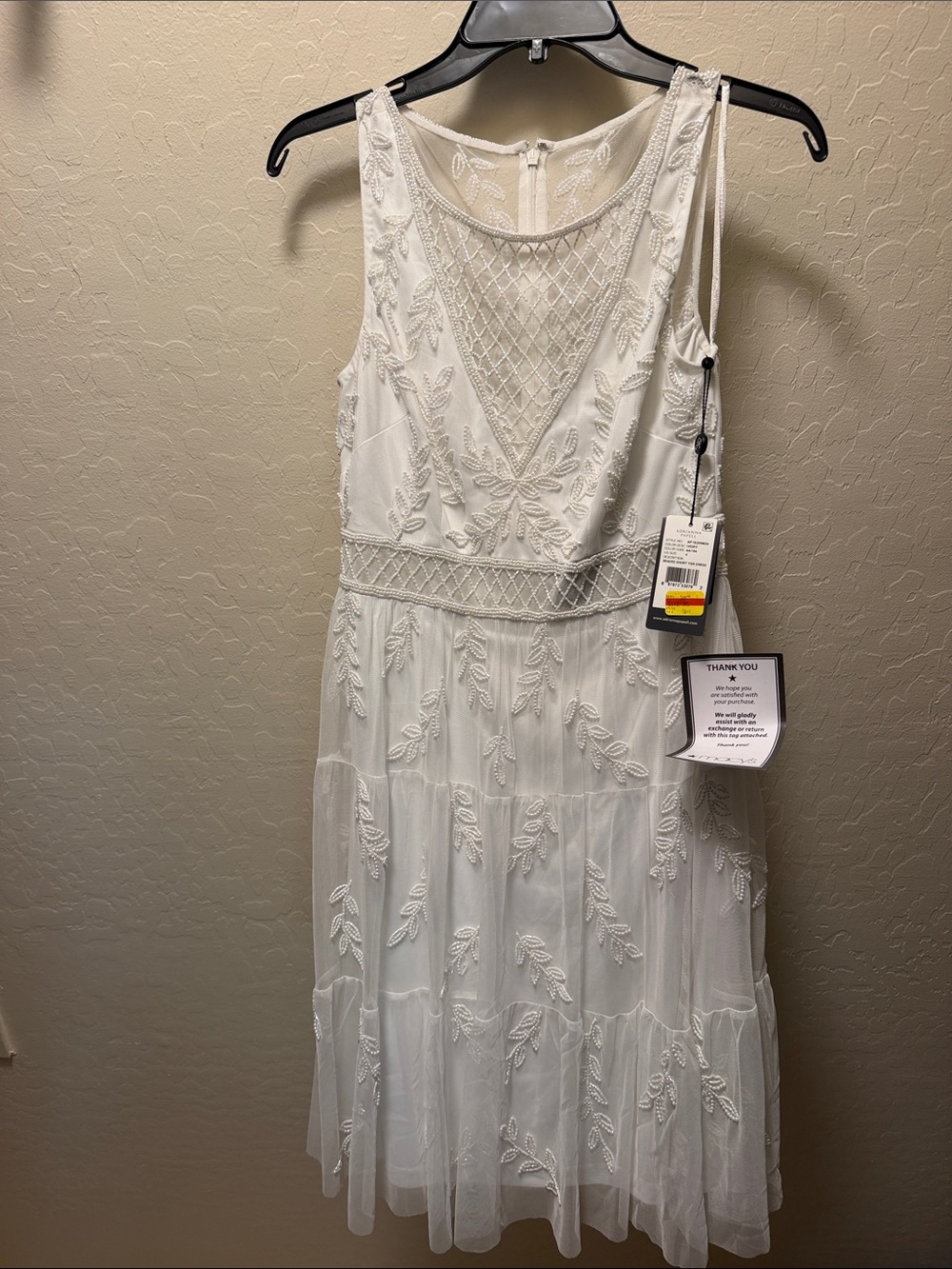 ADRIANNA PAPELL Sleeveless Short Tier Dress